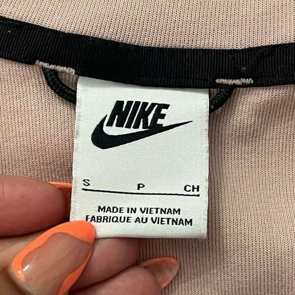 Nike Girls Tech Fleece Full-Zip Hoodie Pink Oxford Black Size Small CZ2570-601 - Picture 13 of 16